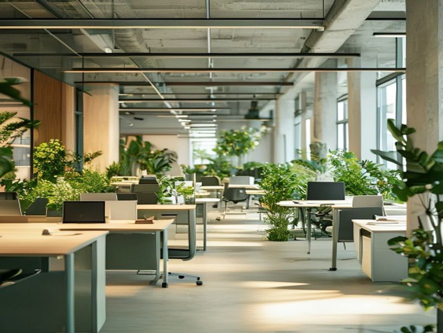 Productieve werkplek met goed georganiseerde spullen en gerichte focus